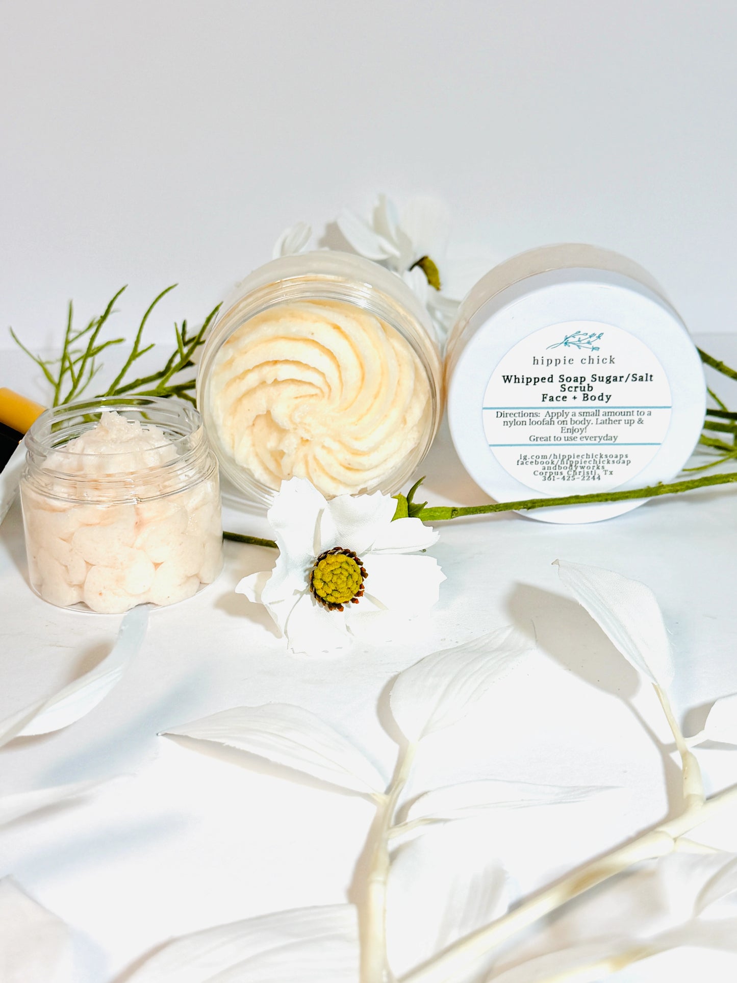 Whipped Soap Sugar/Salt Scrub (Face + Body)