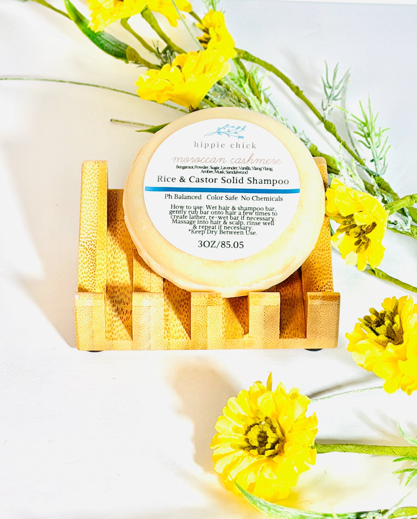 Rice & Castor Solid Shampoo – Moroccan Cashmere